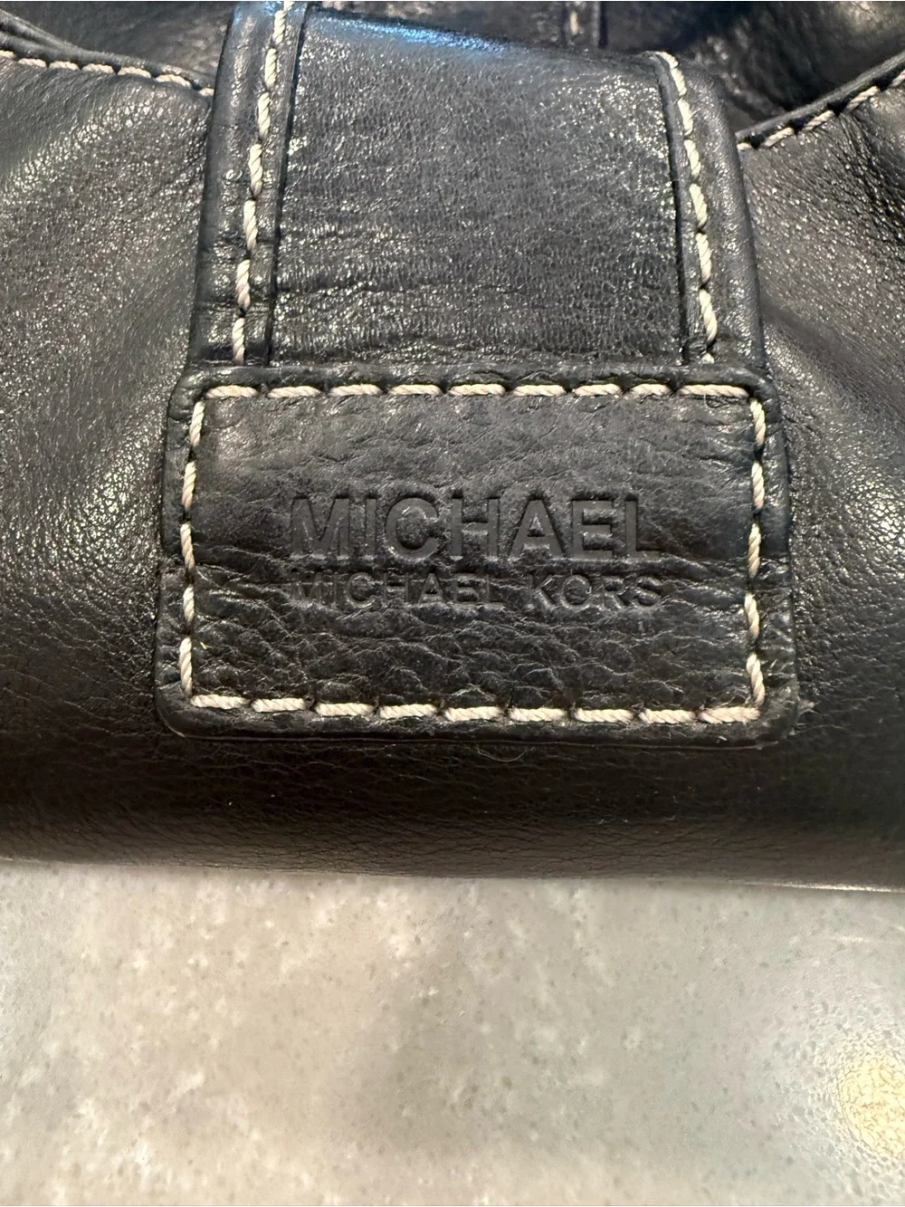 Michael Kors Black Leather Hobo Shoulder Bag Buckle Y2K Slouchy